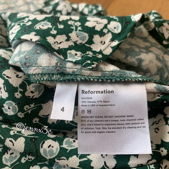 ❌[SOLD]❌Reformation Noha Dress || Cilantro - Picture 14 of 16